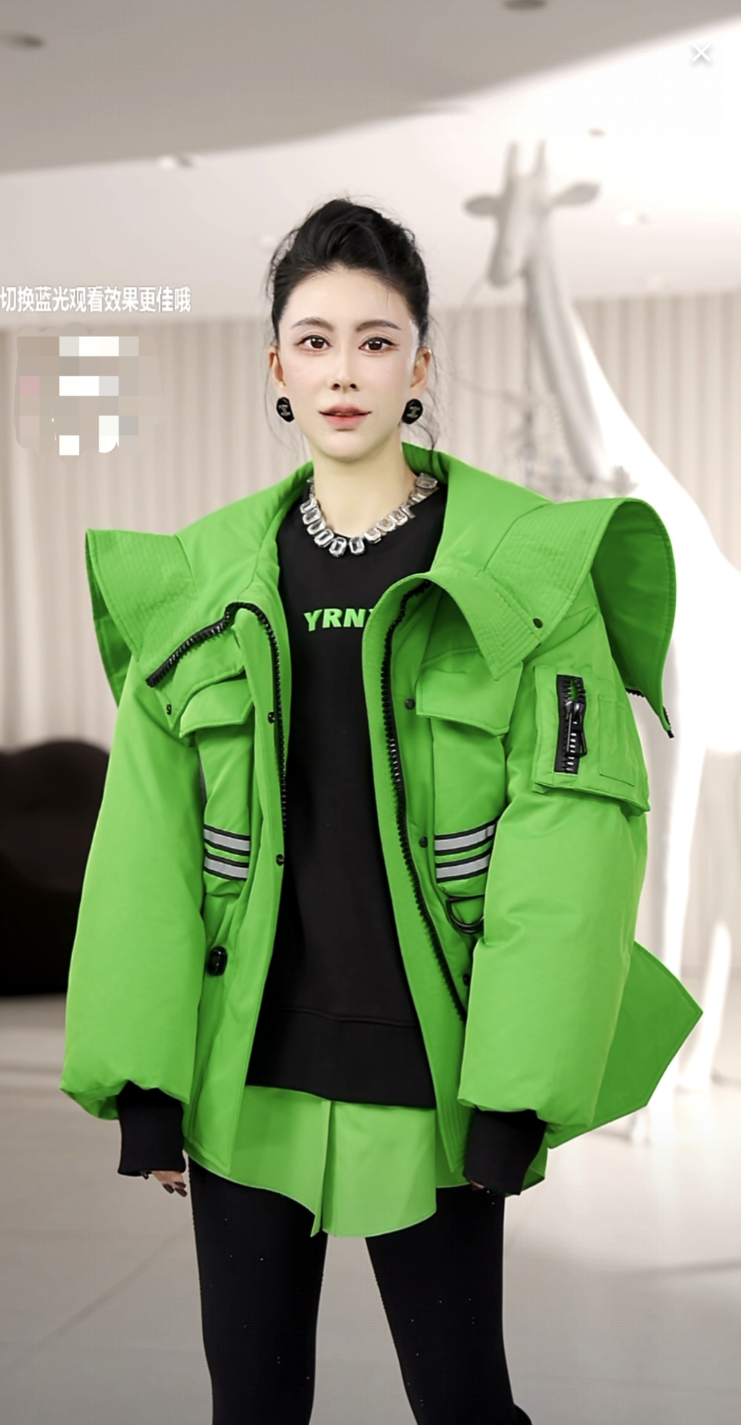 YIRANNAXUAN/伊然納暄鸭绒时尚小众设计保暖羽绒服师滑雪多功能