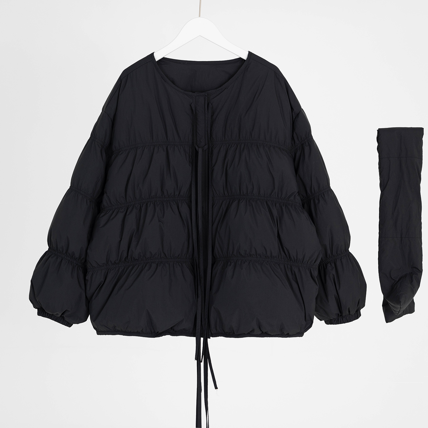 （几里与麻）纯色休闲复古百搭简约羽绒服 衣长63 胸围120 107625