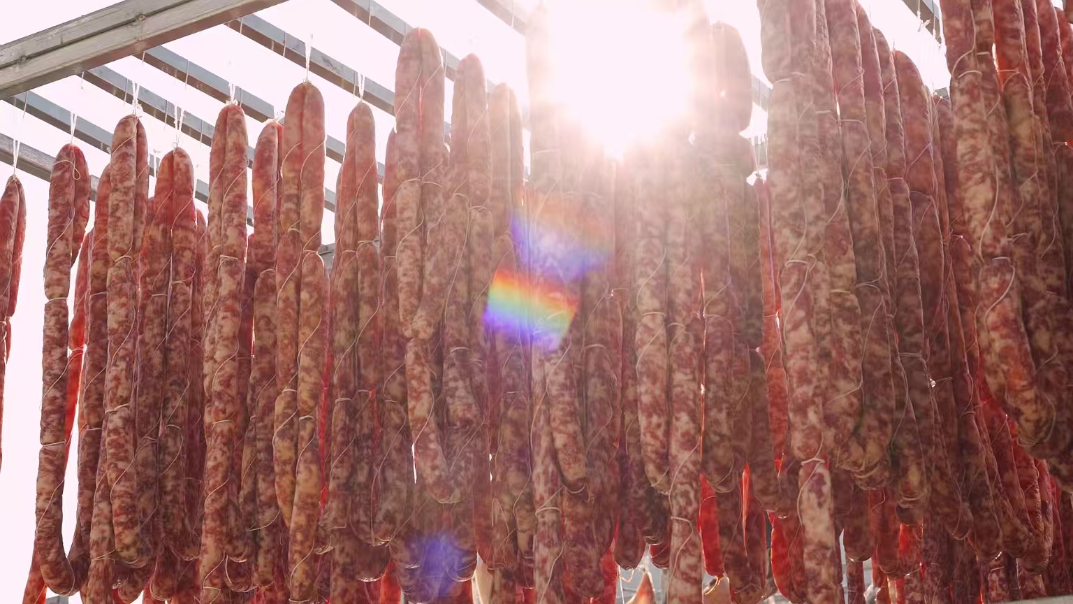 （石台小李）沈家香肠石台本地黑毛猪肉灌肠