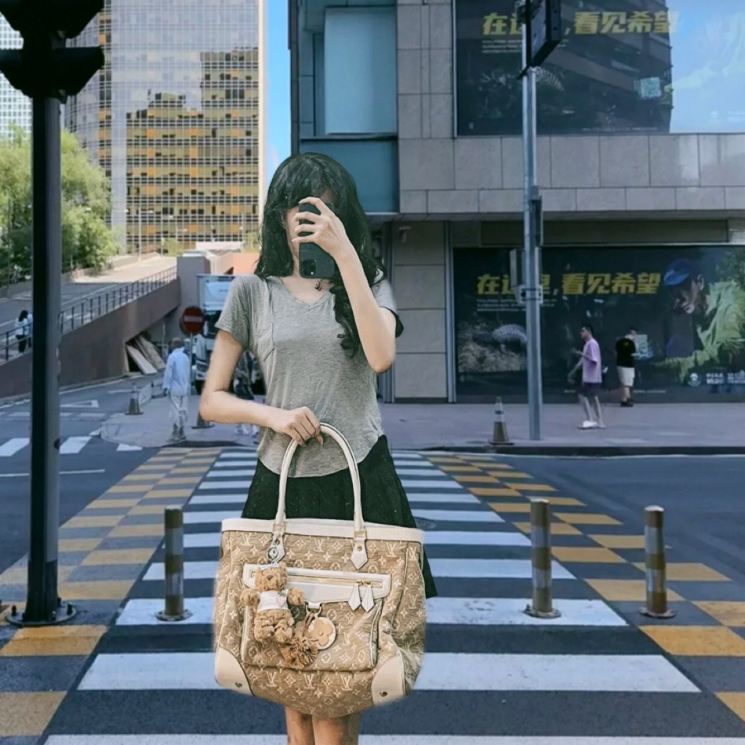 95新 LouisVuitton/路易威登 Lv 托特牛仔丹宁Ns 2038