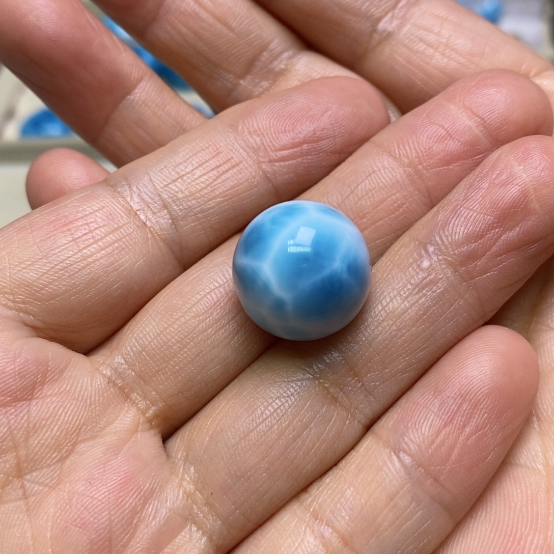 小***ɞ针钠钙石（海纹石）未镶嵌颈饰