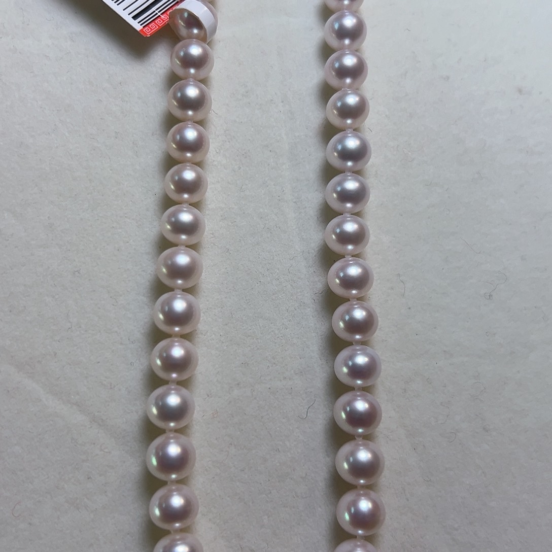 淡水珍珠颈饰银S925镶嵌8-9淡水珍珠
