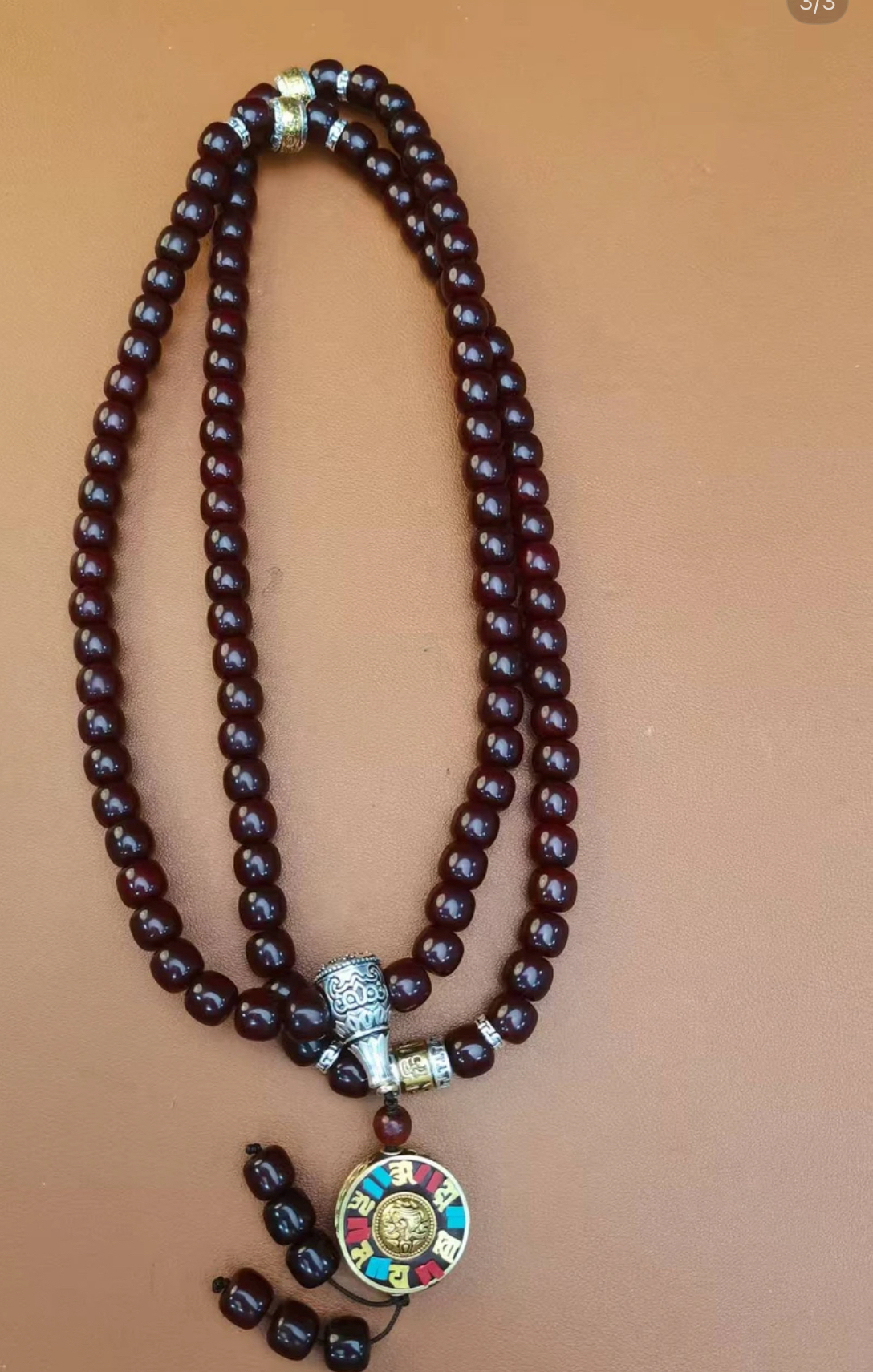 山川雅玩严选-唐心老料菩提根手串-34566（无礼盒）