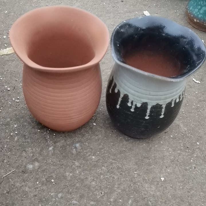 红陶16/20瑕疵两个盆