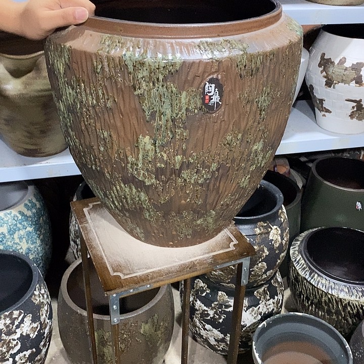 花盆紫砂口35高度43油画5555