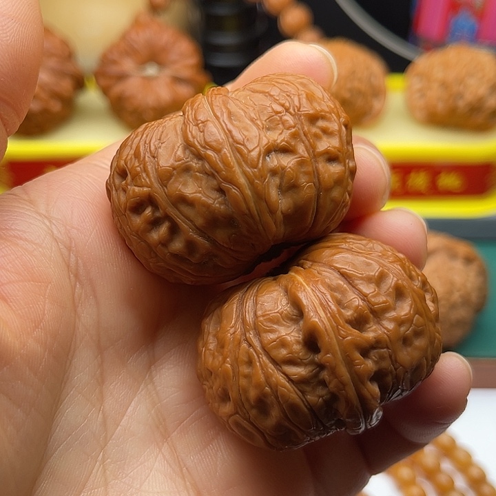 桃核把件43平谷元宝精