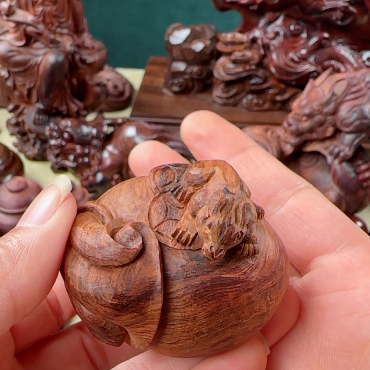 【闪购商品】黄花梨/降香黄檀把件代代数钱 手把件