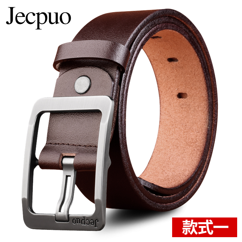 【送打孔器】男士皮带纯皮针扣男牛仔简约复古休闲百搭真皮裤腰带