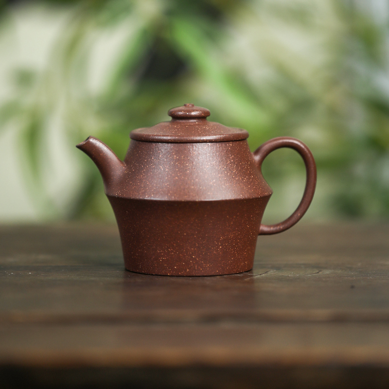 爆堂系列 【合意】原矿8目龙血砂 165cc 手工制作内推孔 紫砂壶