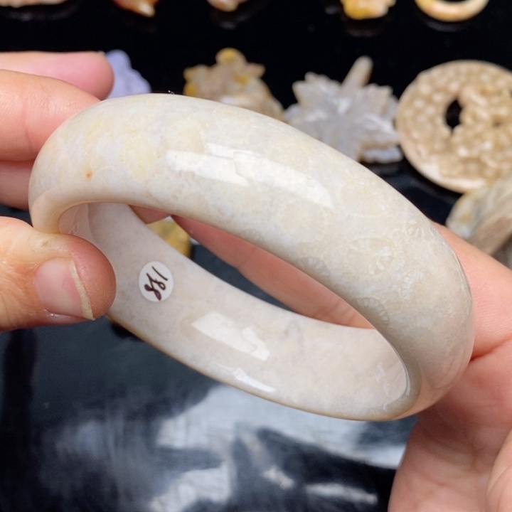 硅化珊瑚（珊瑚玉）手镯未镶嵌62