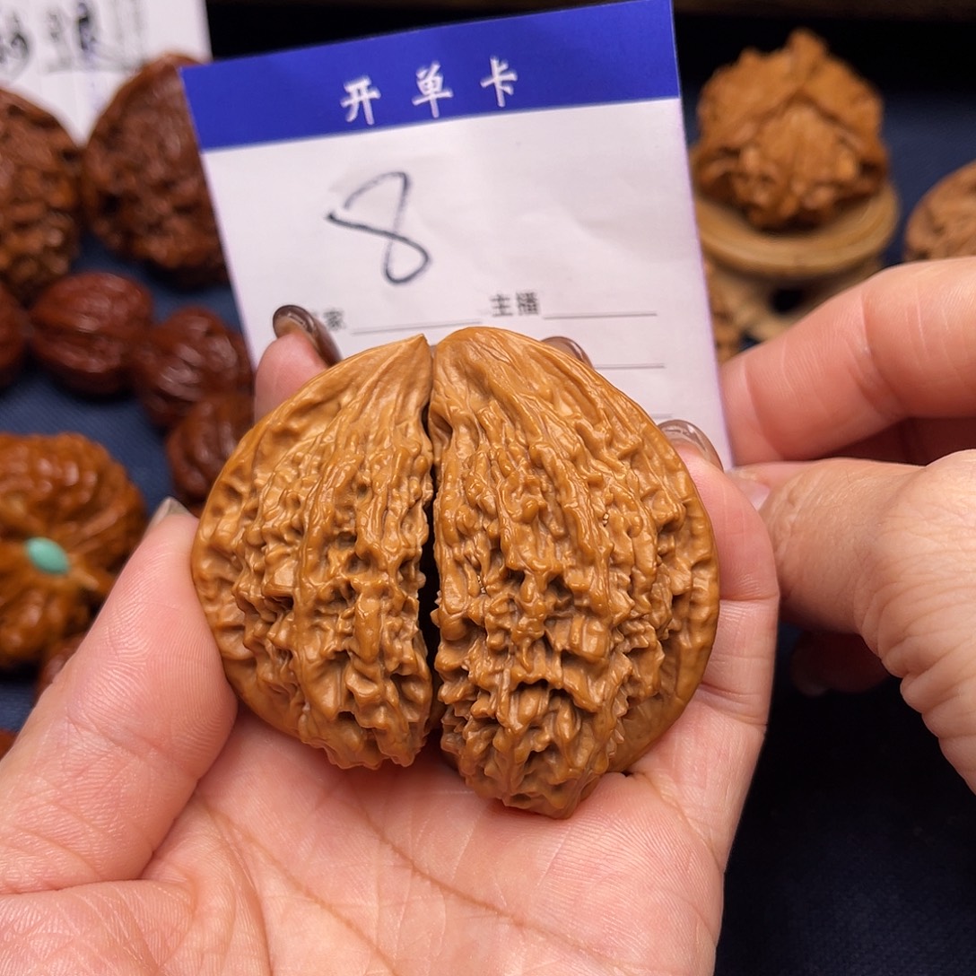 吊坠文玩核桃官帽半壁