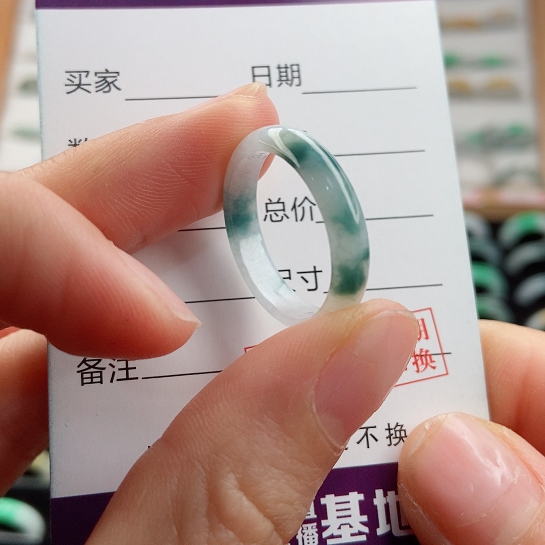 翡翠未镶嵌戒指圈口19