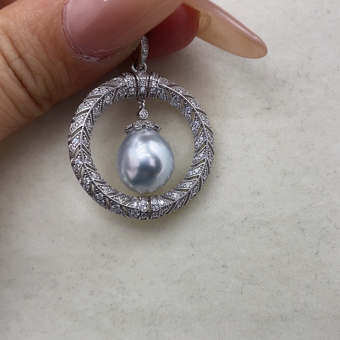 颈饰海水珍珠银S925镶嵌
