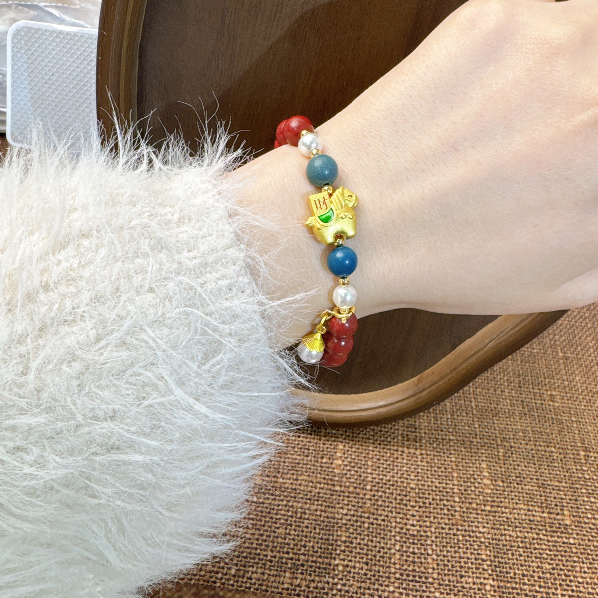 合金布艺手链 小机链小马a02