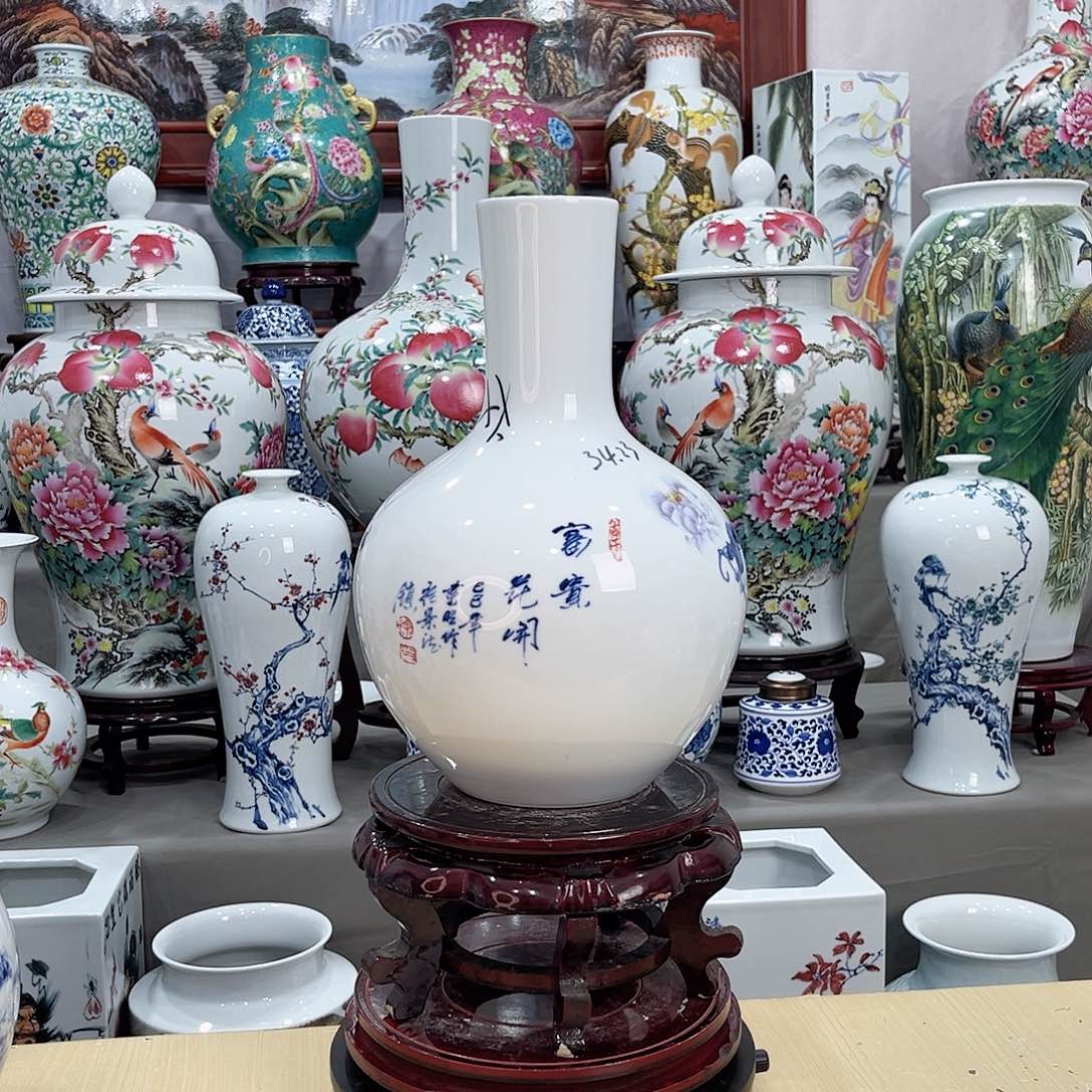 群***康摆件景德镇的陶瓷