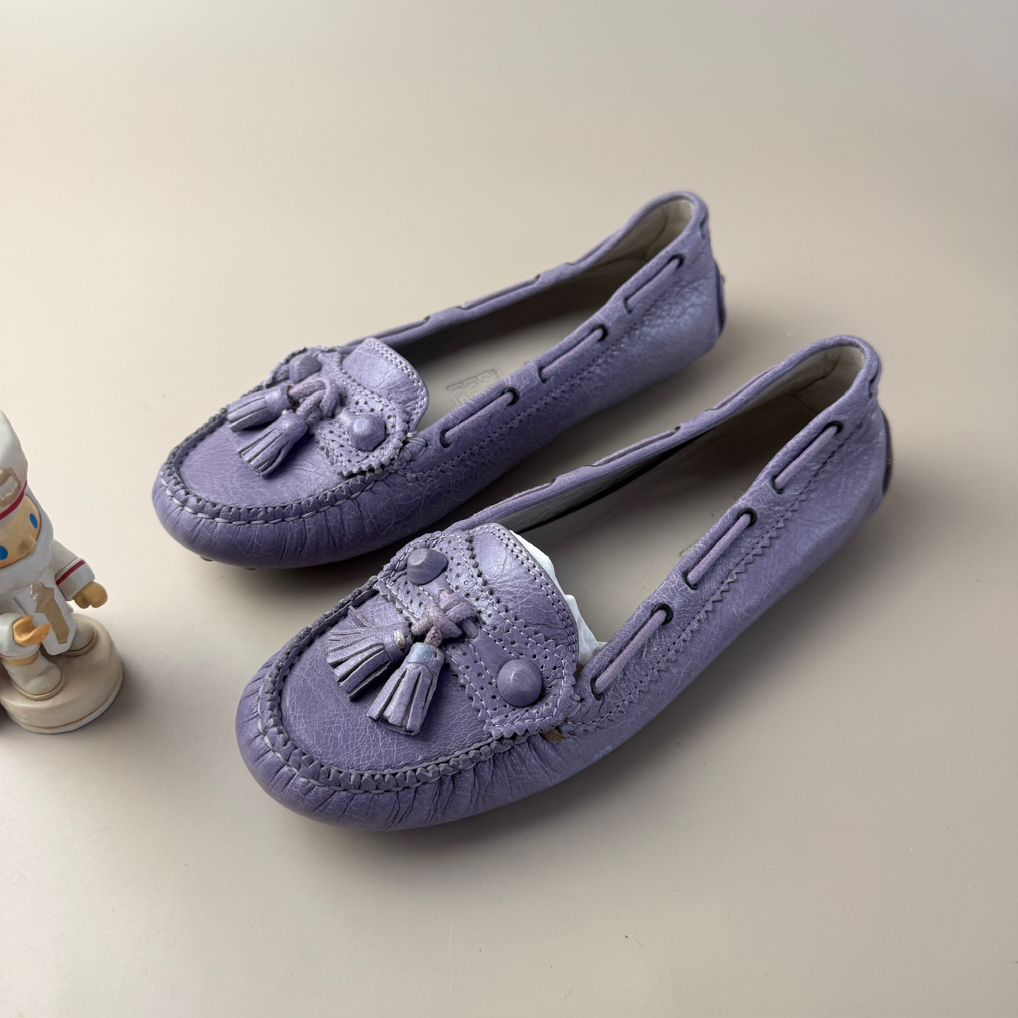 未使用 BOTTEGA VENETA/葆蝶家 薰衣草蝴蝶结低跟鞋 36码 YLP4120