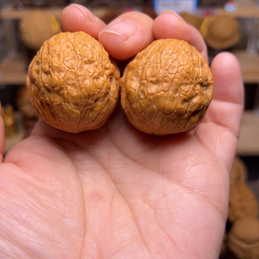 文玩核桃把件5w金丝绣球37尺