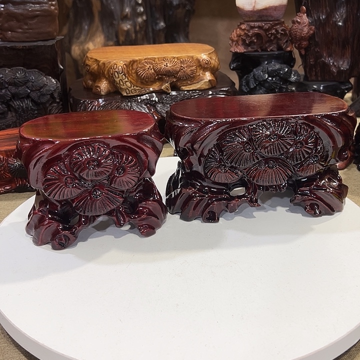 木整木整雕拱形底座两个