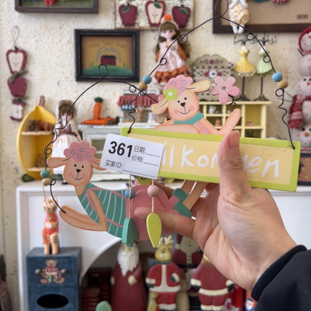 木默认微瑕微脏！外贸样品挂件摆件361