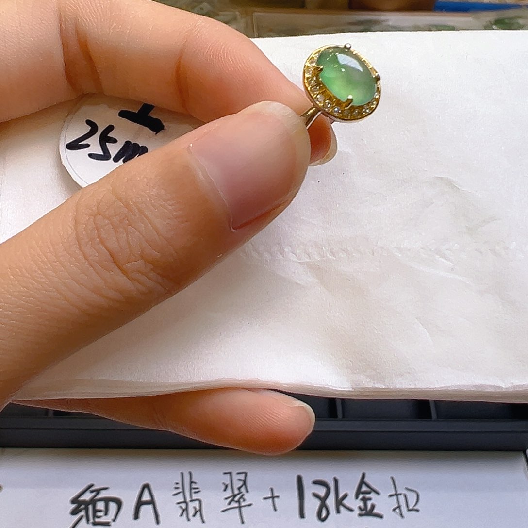 翡翠吊坠(不含链)银S925镶嵌翡翠