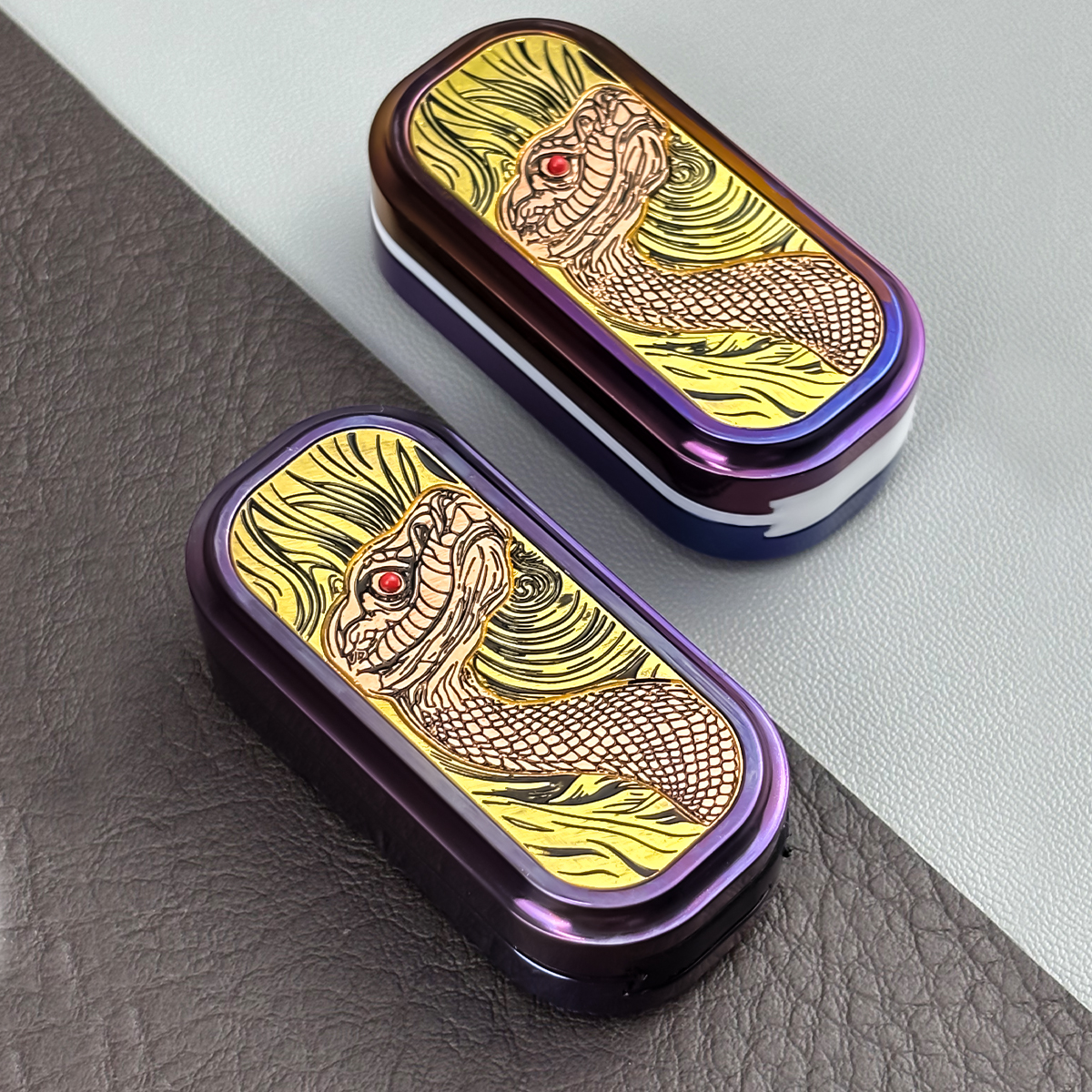 edc解压玩具钛合金钛蛇叮叮超长密集轨道叮叮推牌律动金属解压