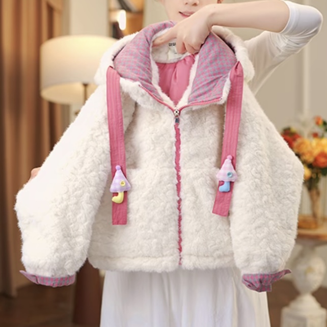 【YC】【现货】冬季儿童多巴胺棉服宽松加厚棉袄小女孩夹棉外套HCE196