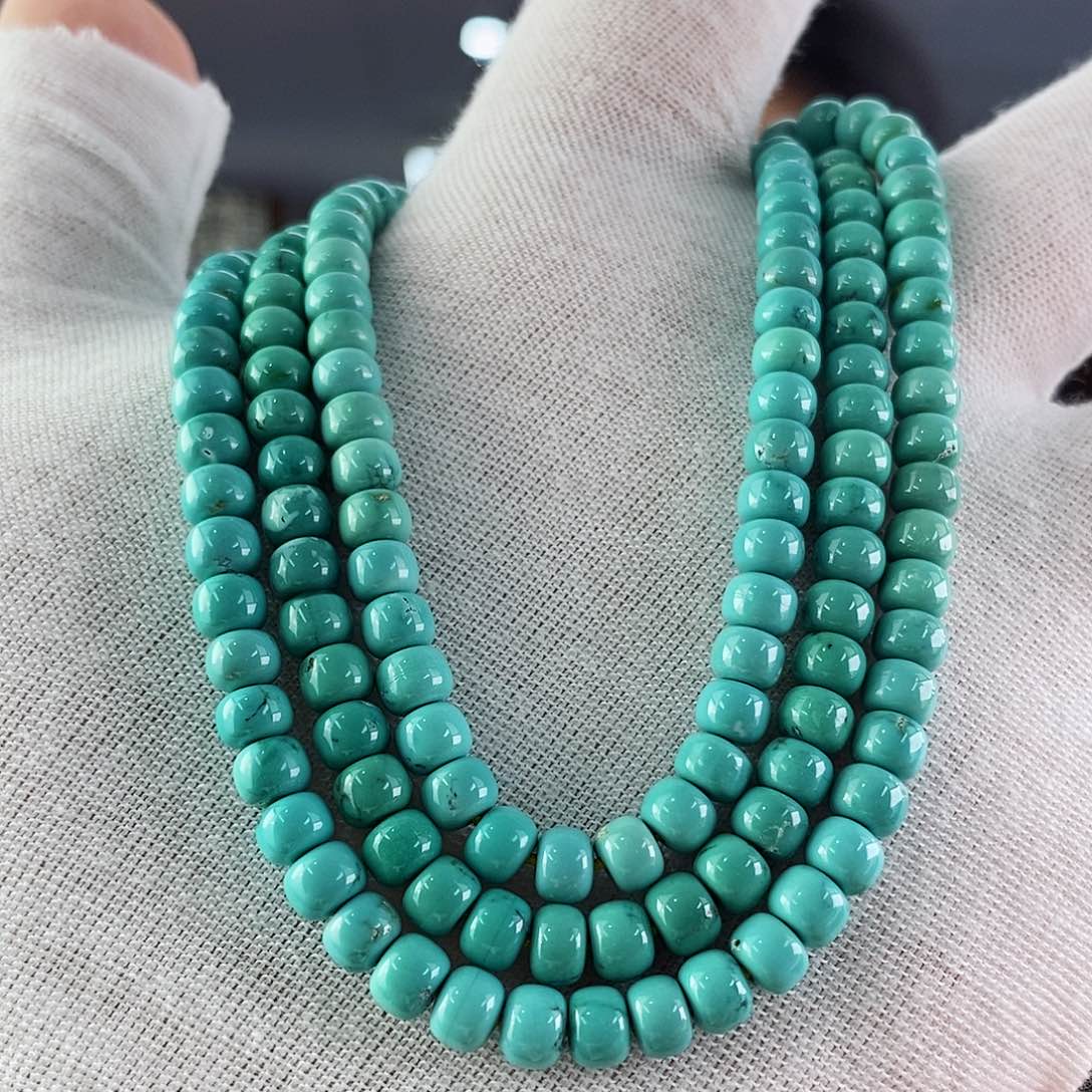 绿松石珠宝奇石未镶嵌5.3mm