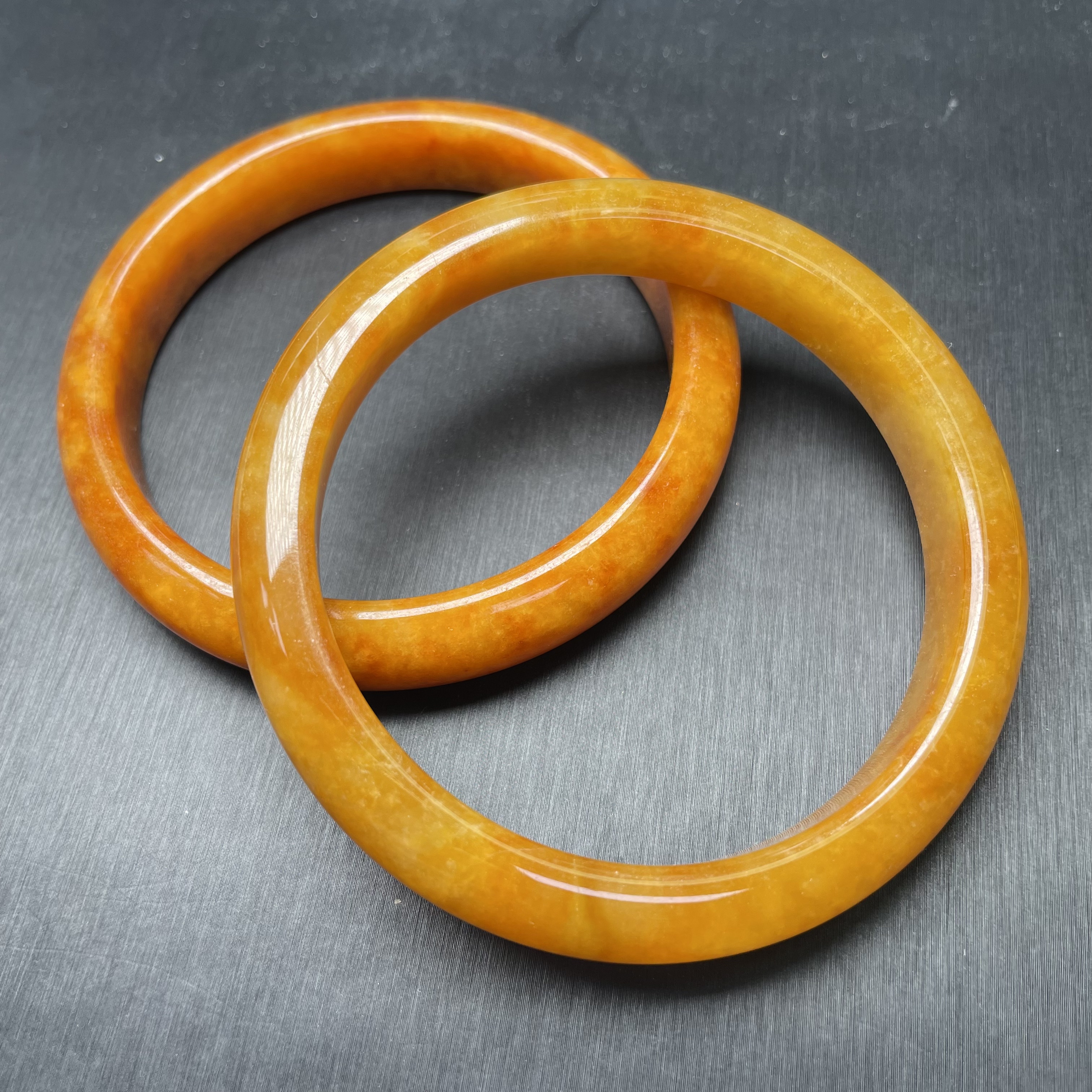 【喜子】QW274糯黄色常规精致手镯/多样性发一精致奇石