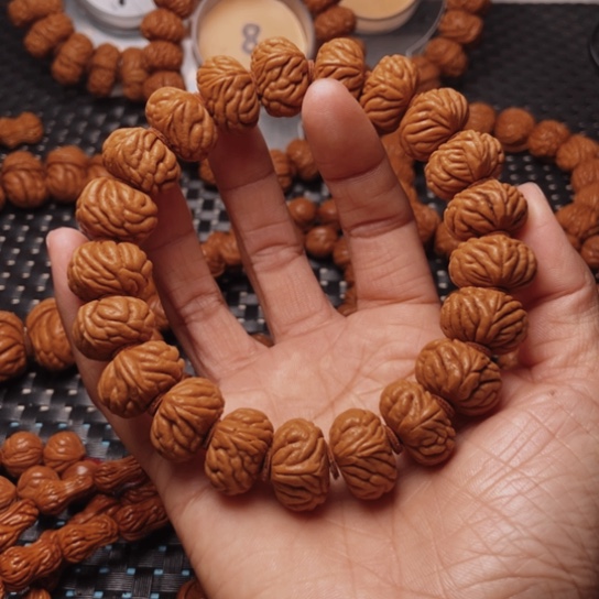 桃核手串杨*东龙纹桃核