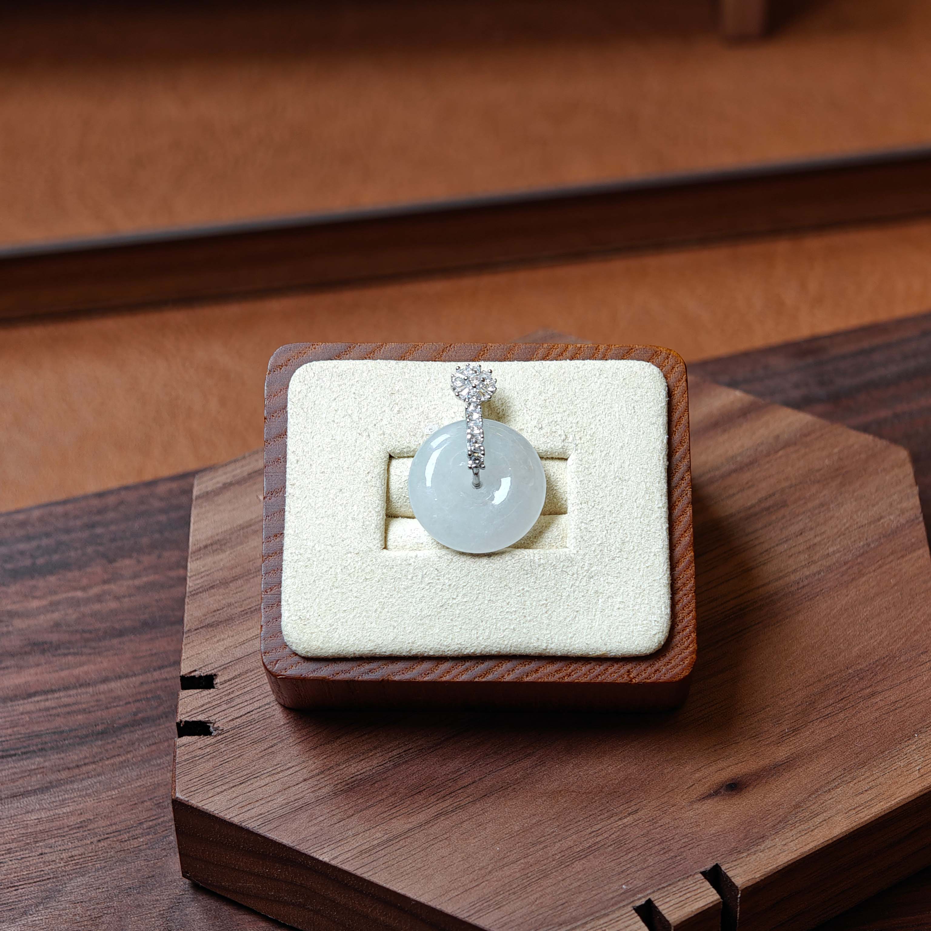 华洋华洋玉器天然A货翡翠平安扣吊坠挂件多样性发其一