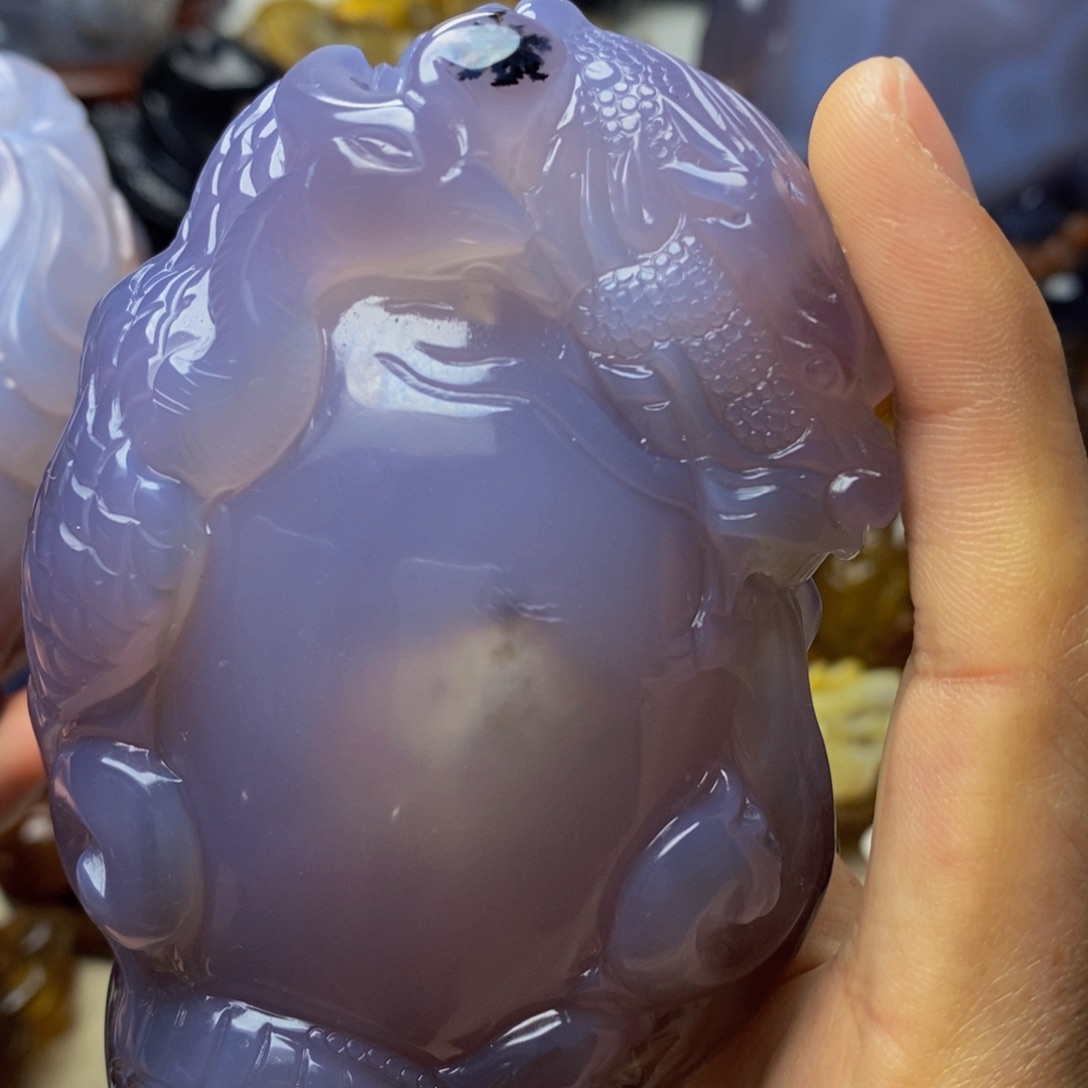 玛瑙/玉髓未镶嵌手把件@***门