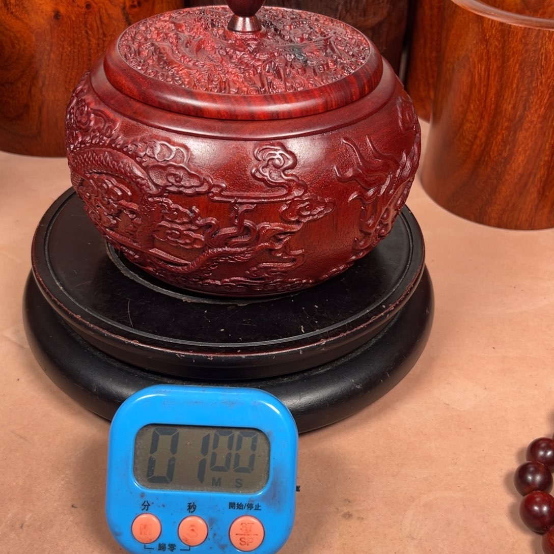 檀香木小叶紫檀茶叶罐