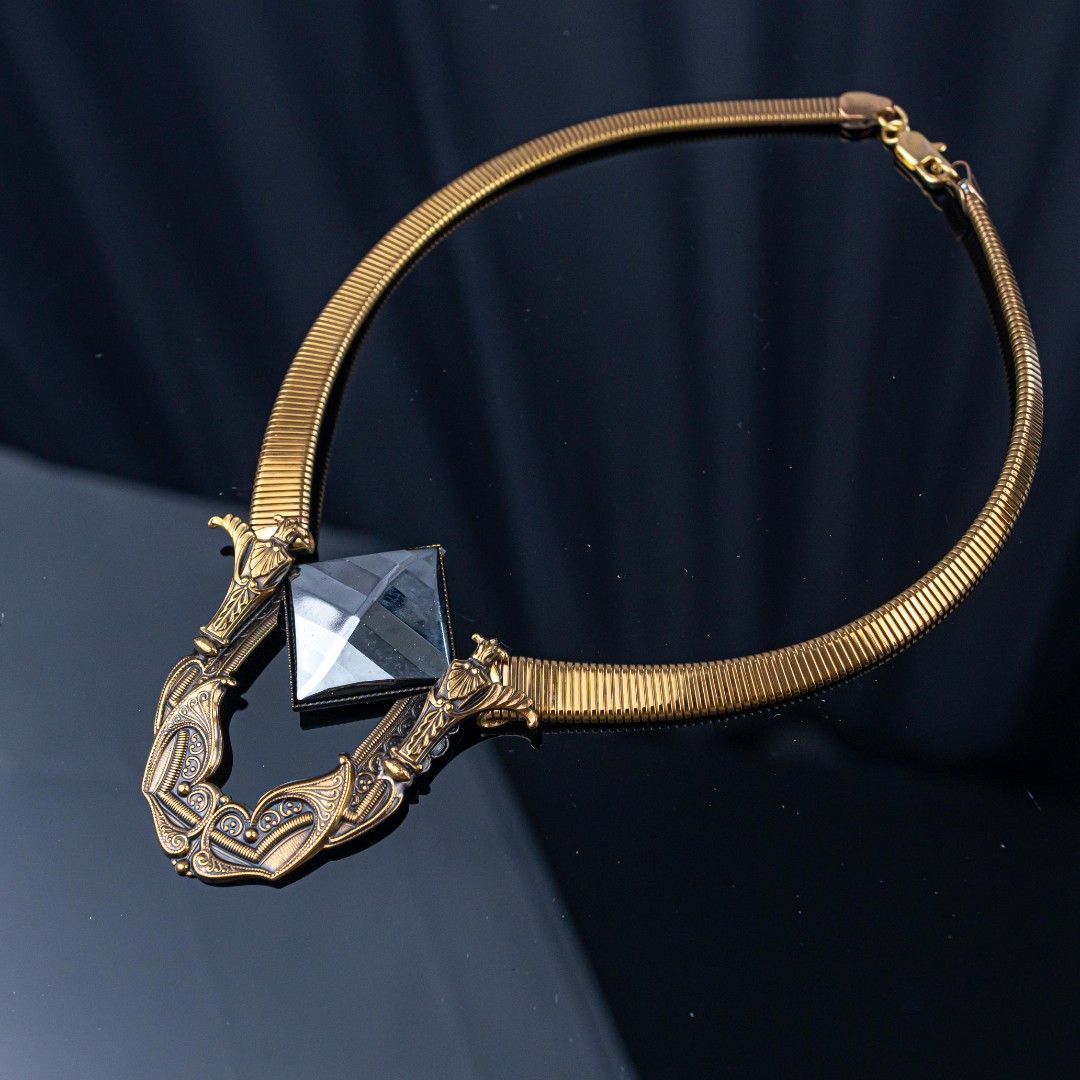 合金项链 中古女孩vingtage  荷兰ERMANI BULATTI琉璃项链B2614