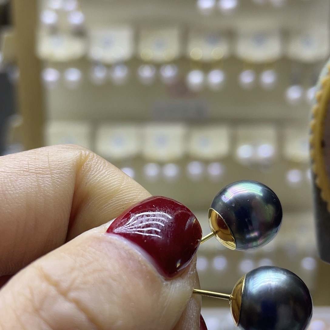 海水珍珠耳饰18K金镶嵌