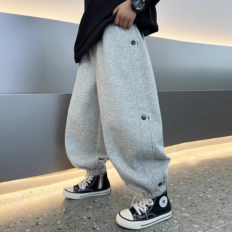 男童裤子2025新款秋装大儿童秋冬款运动裤韩版男孩秋季卫裤加绒潮