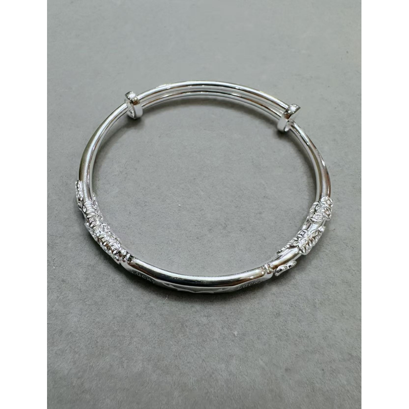 足银手镯 精品Lucky活口银手镯 CL011