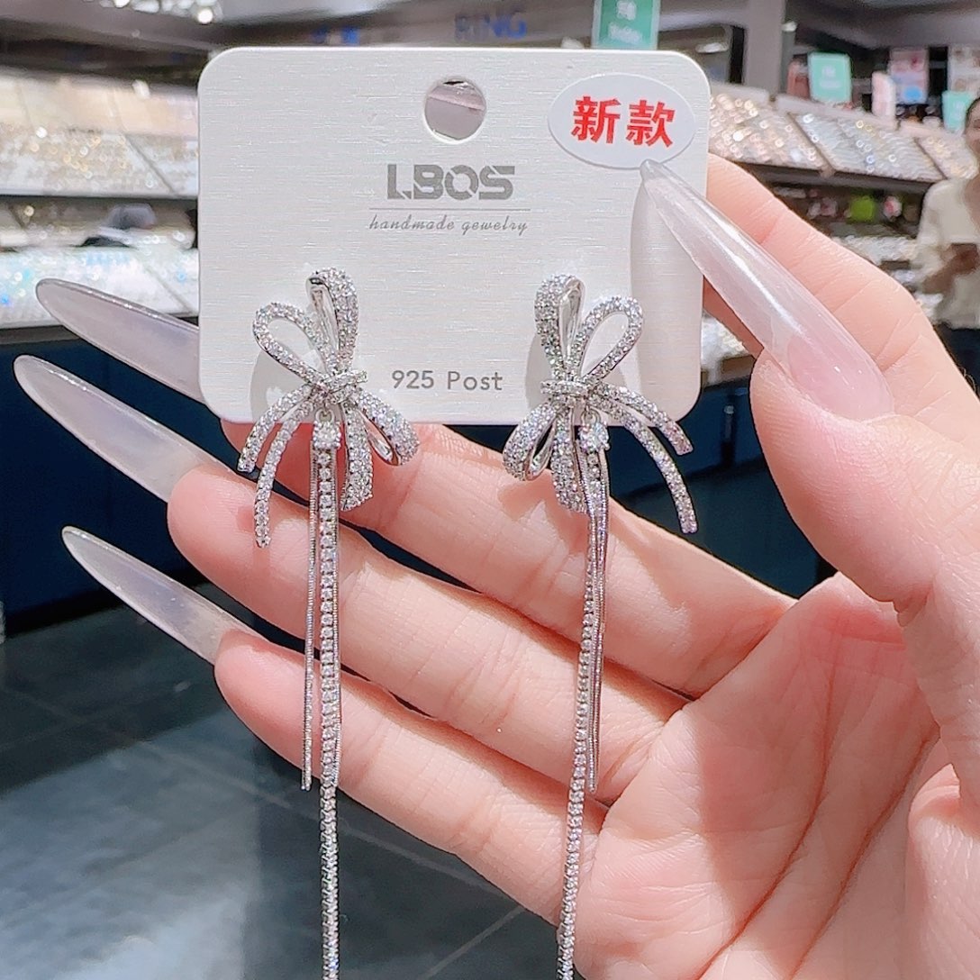 锆石铜合金925银耳环