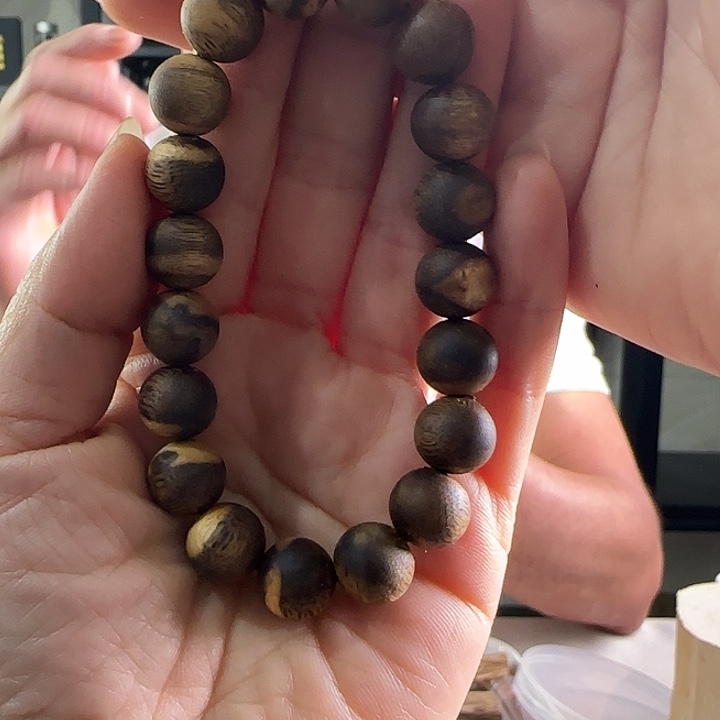 沉香手串沉香圆珠单圈1.1多样发一