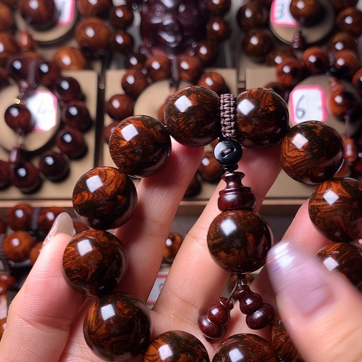 花梨木类2.0黑金底山水水墨纹