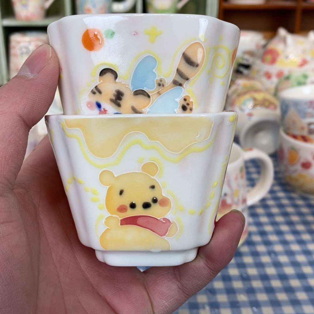 瓷片小号四方杯两个福利