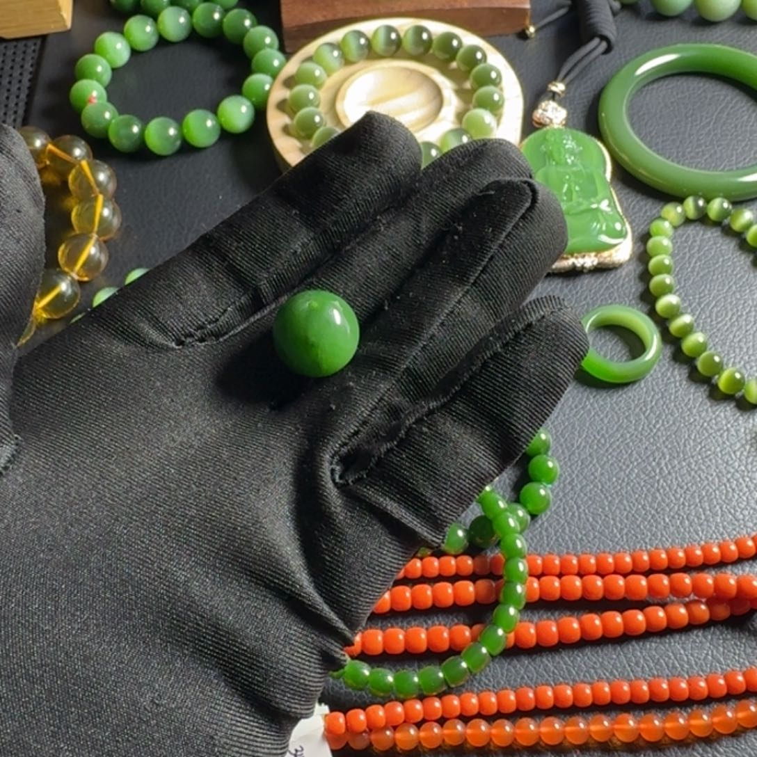 和田玉（碧玉）珠宝半成品未镶嵌