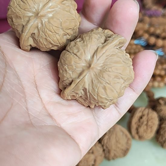 把件文玩核桃45左右达摩一对配对如图