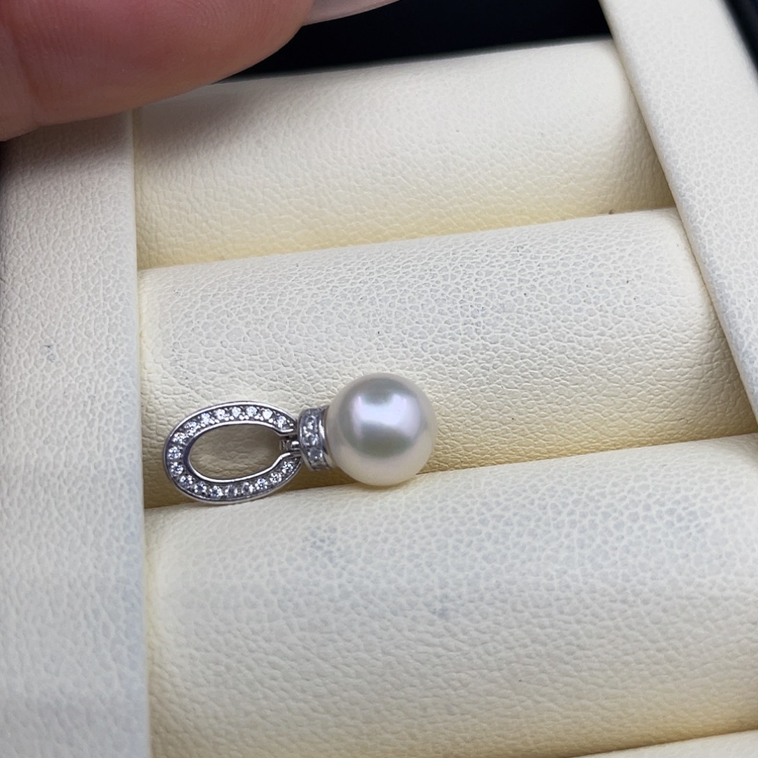 颈饰银S925镶嵌海水珍珠