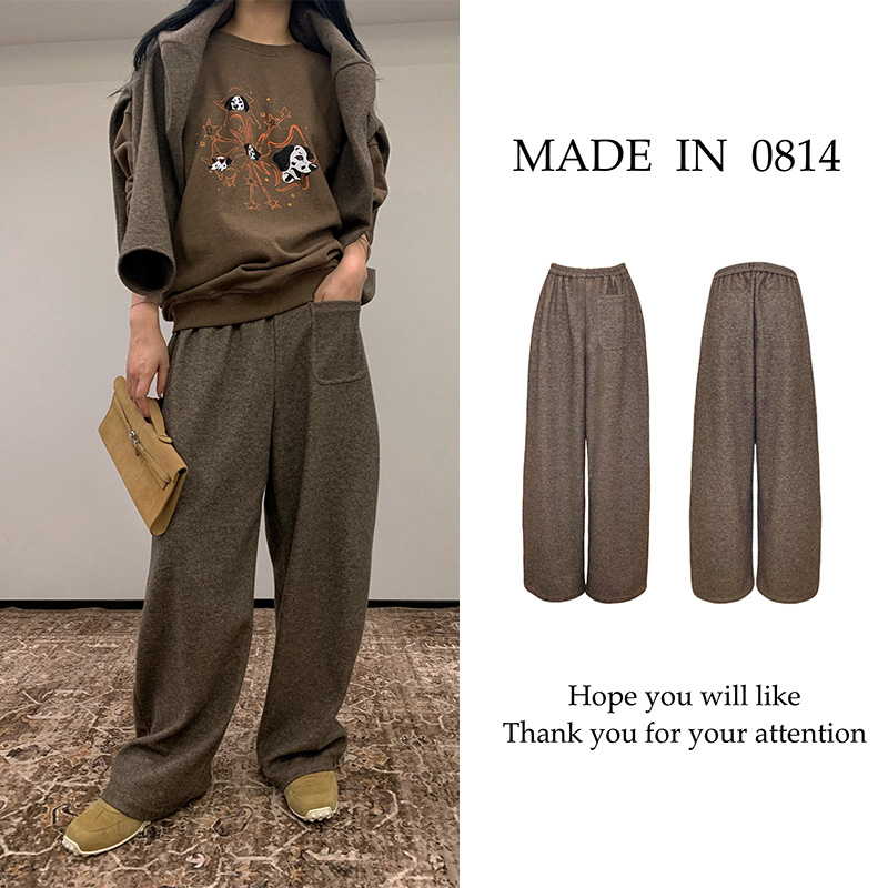 MADEIN0814“云憩”时髦高级感简约慵懒风阔腿裤