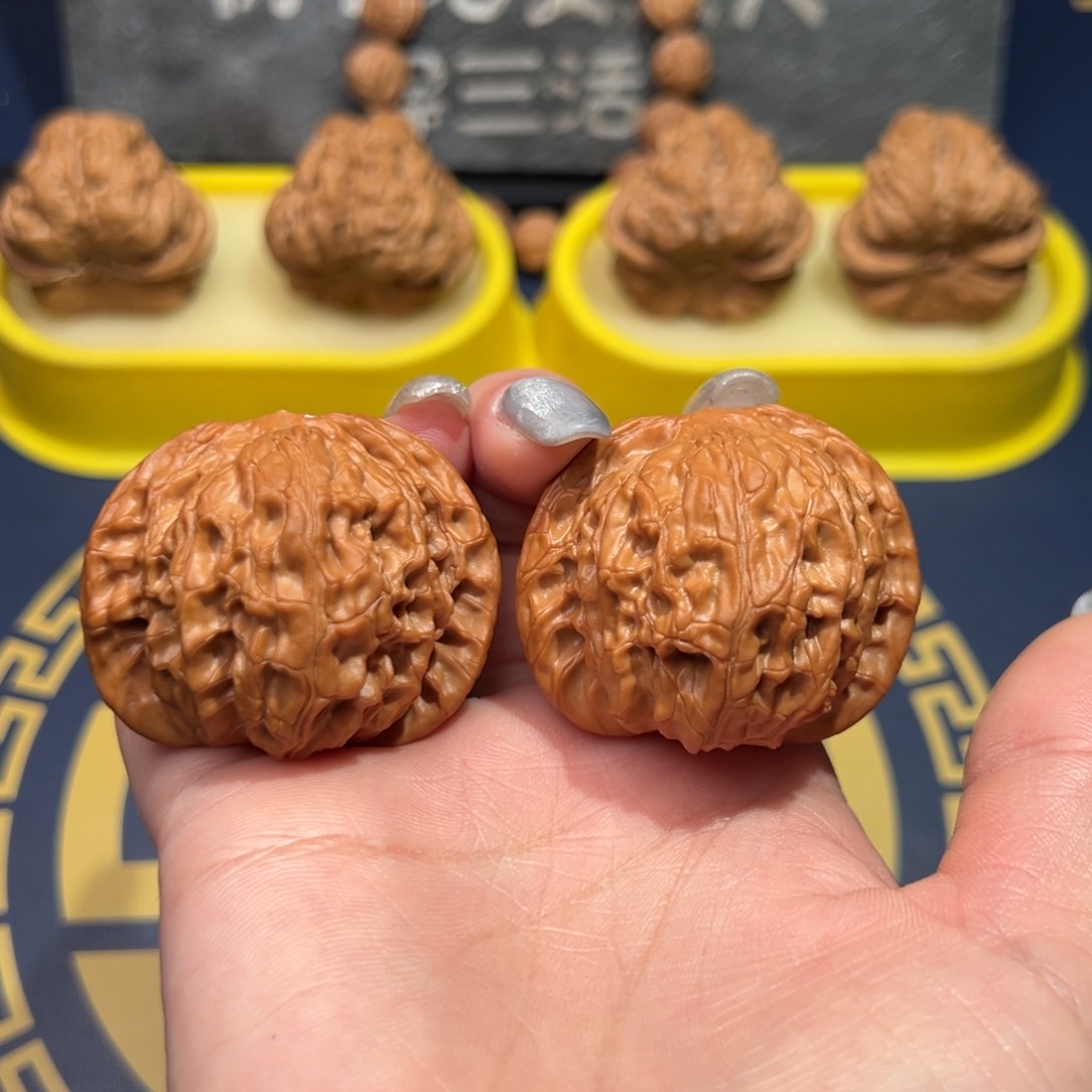 文玩核桃把件磨盘43全品
