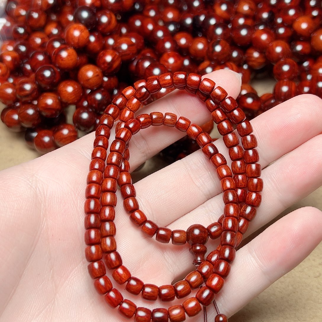 小叶紫檀手串/手链56直切108龙鳞金星