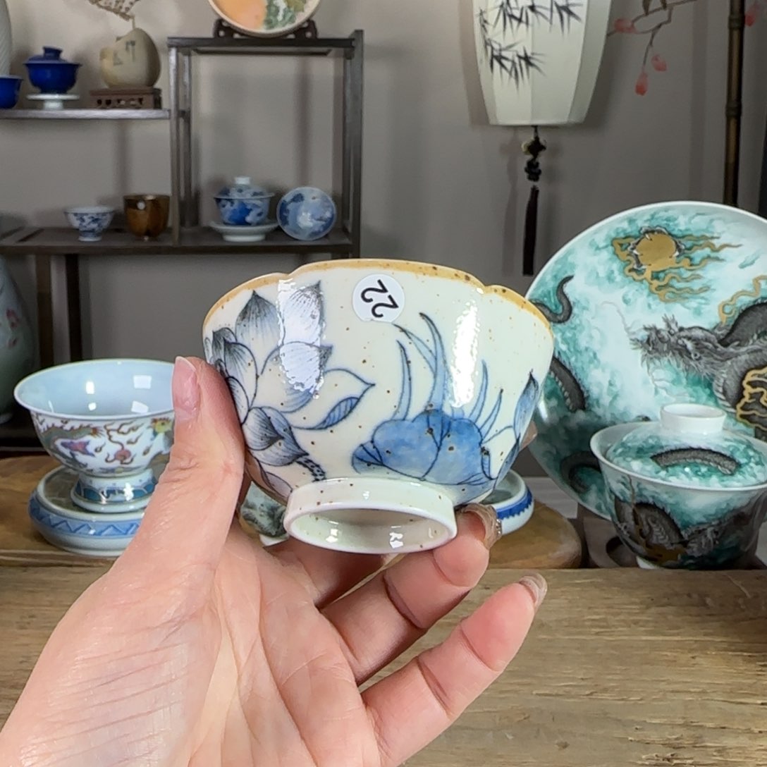杯景德镇陶瓷柴烧多人