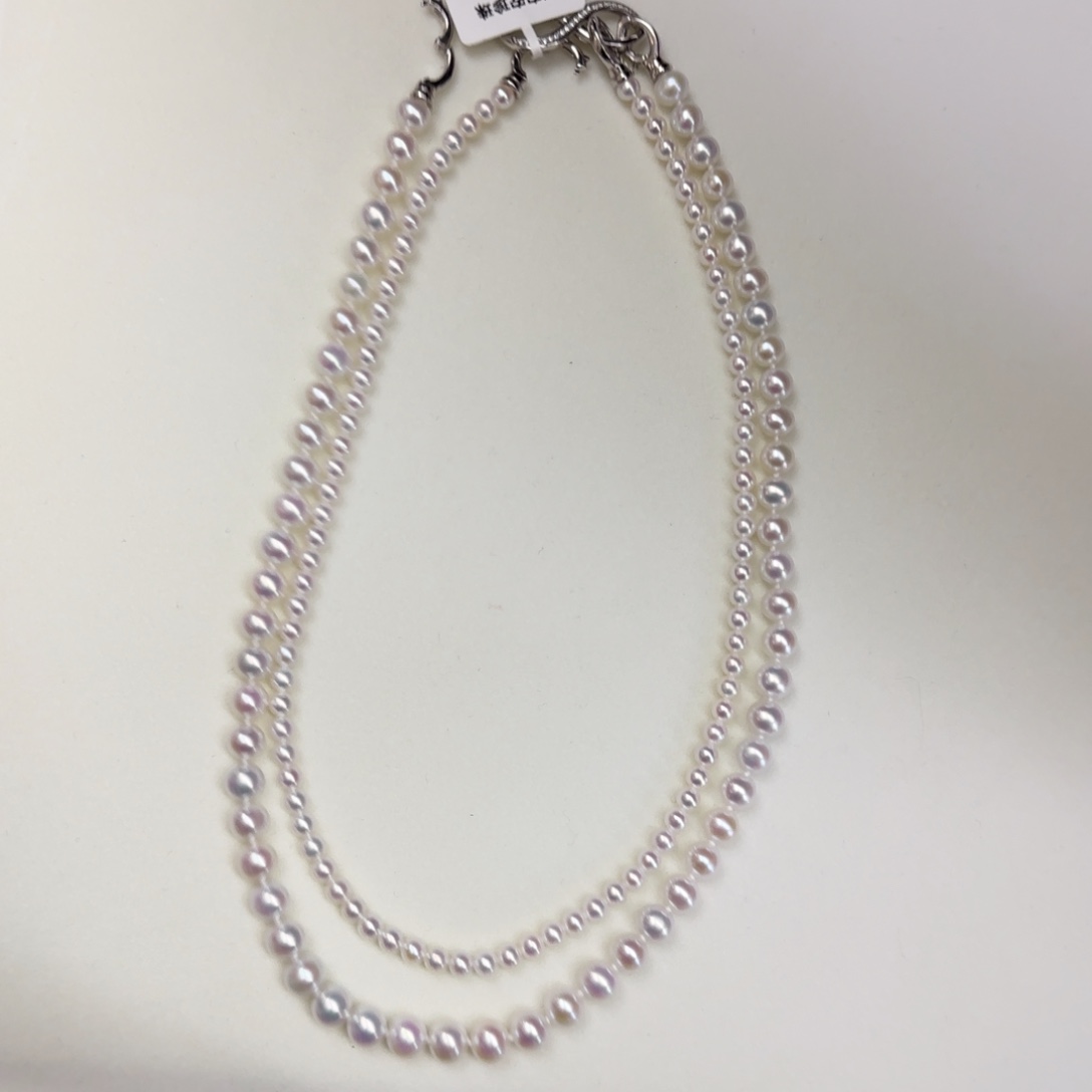 淡水珍珠银S925镶嵌项链