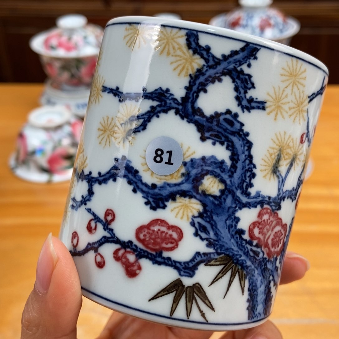 手绘现代茶具非古董