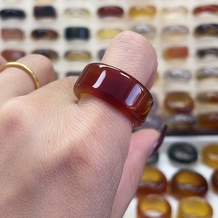 玛瑙/玉髓未镶嵌戒指19嘛